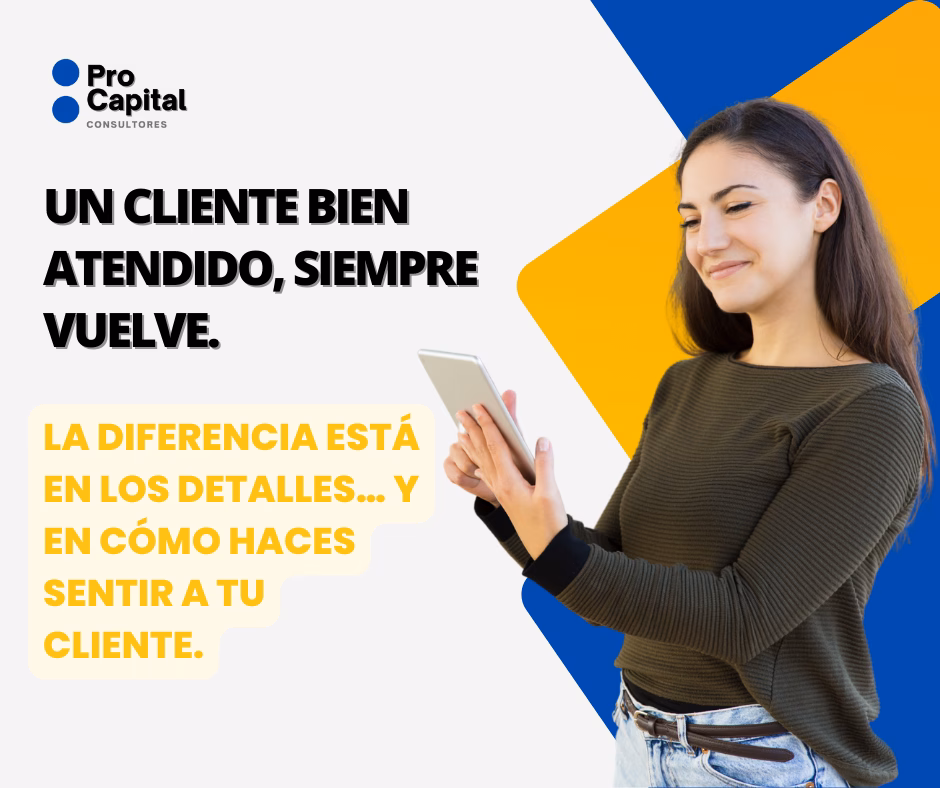 Fidelización de clientes a través de un servicio diferenciado en cada interacción.